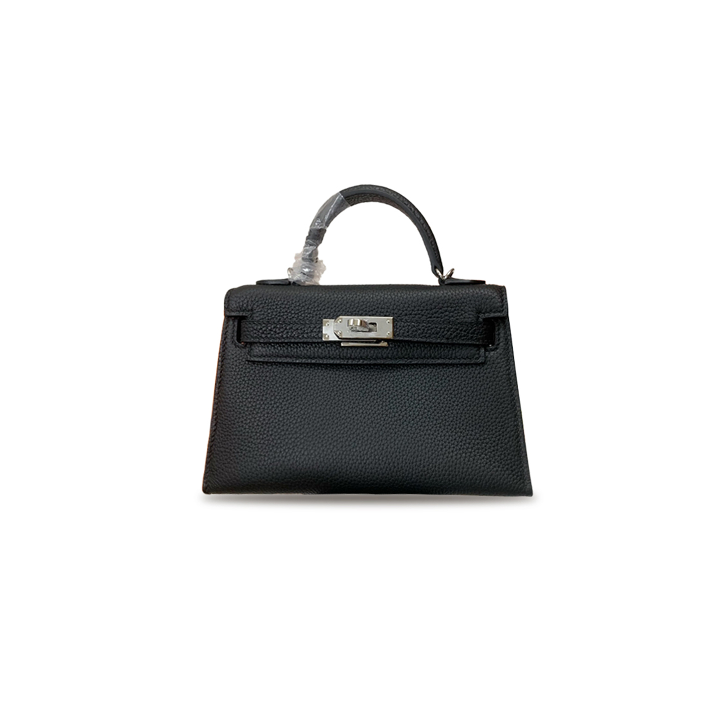 H**mes master mini kelly ii togo black silver buckle hardware (19*12*5.5cm)